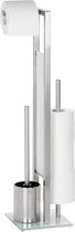 Toiletgarnituur | Toiletaccessoires | Toiletborstelhouder Zilver | Toiletbutler | WC Borstel | Staal