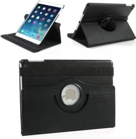 Apple iPad Air 2 Swivel Case, 360 graden draaibare Hoes, Cover met Multi-stand - Kleur Zwart