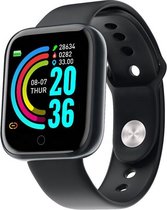 Smartwatch - Horloge - 1,3 inch Kleurenscherm - Stappenteller - Bloeddrukmeter - Verbrande calorieën - 3x sportmodus - Siliconen - Zwart - Cadeau