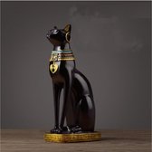 BaykaDecor - Uniek Bastet Beeld Egyptische Kat - Egyptische Mythologie - Vruchtbaarheidsgodin - Symbool Voor Vrede - Zwart - 31 cm
