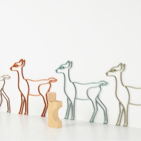 Mono Object socle animal cerf gris moyen - 34 x 35,5 x 0,6 cm