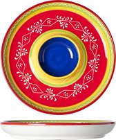 Sombrero Red Chips N Dip Plate D24x3.2cm