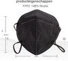 FFP2 - Zwarte Mondmaskers - 40 Stuks - Premium FFP2