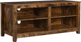 MuCasa® tv-kast vintage | tv-meubel industrieel met 4 open vakken | woonkamer tv kast hout