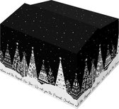 Trees Black – Kerstpakket Doos – Kerstverpakking – 5 stuks – Zwart – 310x200x140mm – Medium