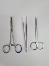 Belux Surgical / Hechtset MCA - RVS - Set van 3