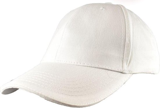 Benza - Katoenen Soft Brushed Cap – 5 Panel - Wit