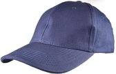 Benza - Katoenen Soft Brushed Cap – 5 Panel - Donkerblauw