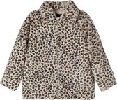 NAME IT NKFMADDIE FAUX FUR JACKET Meisjes Jas - Maat 146