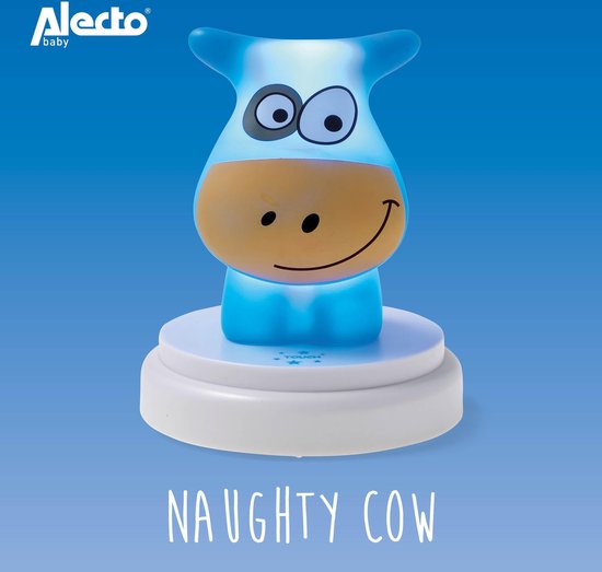 Alecto NAUGHTY COW - LED nachtlampje, koe, blauw - Alecto