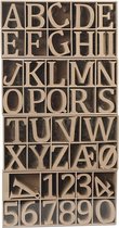 Houten Letters and Nummers. H: 8 cm. 1.5 cm. mdf - 246 st