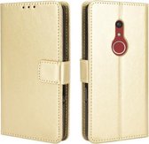 Voor Fujitsu Arrows BZ02/Be4 Plus/F-41B Crazy Horse Textuur Horizontale Flip Lederen Case met Houder & Kaartsleuven & Lanyard (Goud)