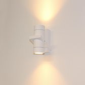 Wandlamp Double Wit - 2x GU10 - IP54 - Dimbaar > spots verlichting wit | wandlamp buiten wit | wandlamp binnen wit | wandlamp hal wit | wandlamp woonkamer wit | wandlamp slaapkamer