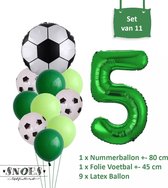 Voetbal Verjaardag * Ballonnen Set 5 Jaar * Hoera 5 Jaar * Jarig Voetbal * Voetbal Fan * Snoes * 80 CM * Voetbal Versiering * Birthday