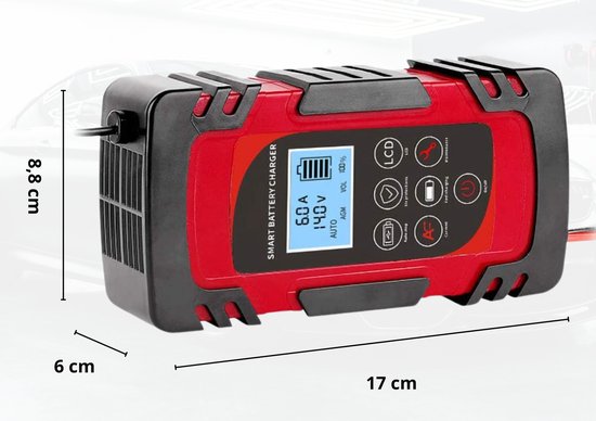 Matos08-Recharge d'une batterie 12V sans entretien directement dans la  voiture avec un chargeur 