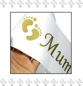Mummy To Be | Aankomende Moeder | Sjerp | Baby Shower | Kraamfeest | Wit/Goud