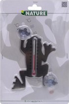 Raamthermometer metaal met zuignappen kikker 16x12x1 cm