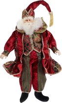 Goodwill Kerstman-Kerstpop Santa Claus Rood-Groen H 30 cm