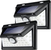 Monzana LED Solarlamp met Bewegingsmelder Outdoor 20 LED 4 Modi – 2 stuks
