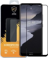 Nokia 2.4 screenprotector - MobyDefend gehard glas screensaver - Zwarte randen - Glasplaatje Geschikt Voor Nokia 2.4