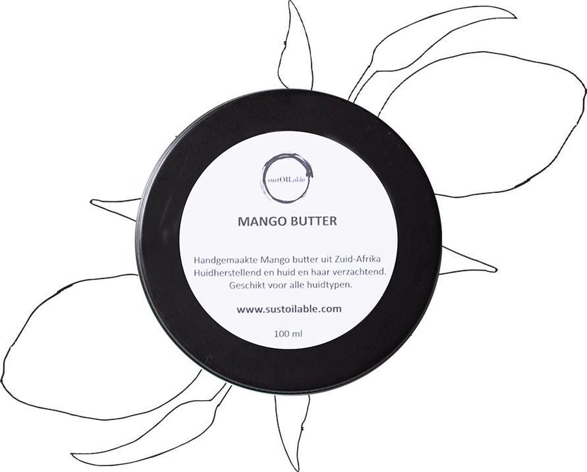 Mango butter - set van 10 + 100ml in recyclebaar blik