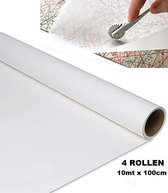 4 ROLLEN PATROONPAPIER van Hoge Kwaliteit, 30gr/m² kleur wit - 10 meter x 1 meter - Nederlandse Kwaliteit , van Accessoires Leduc