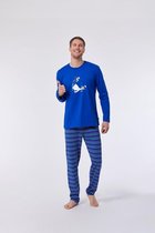 Woody pyjama jongens/heren - blauw - ijsbeer - 212-1-PLS-S/852 - maat XXL