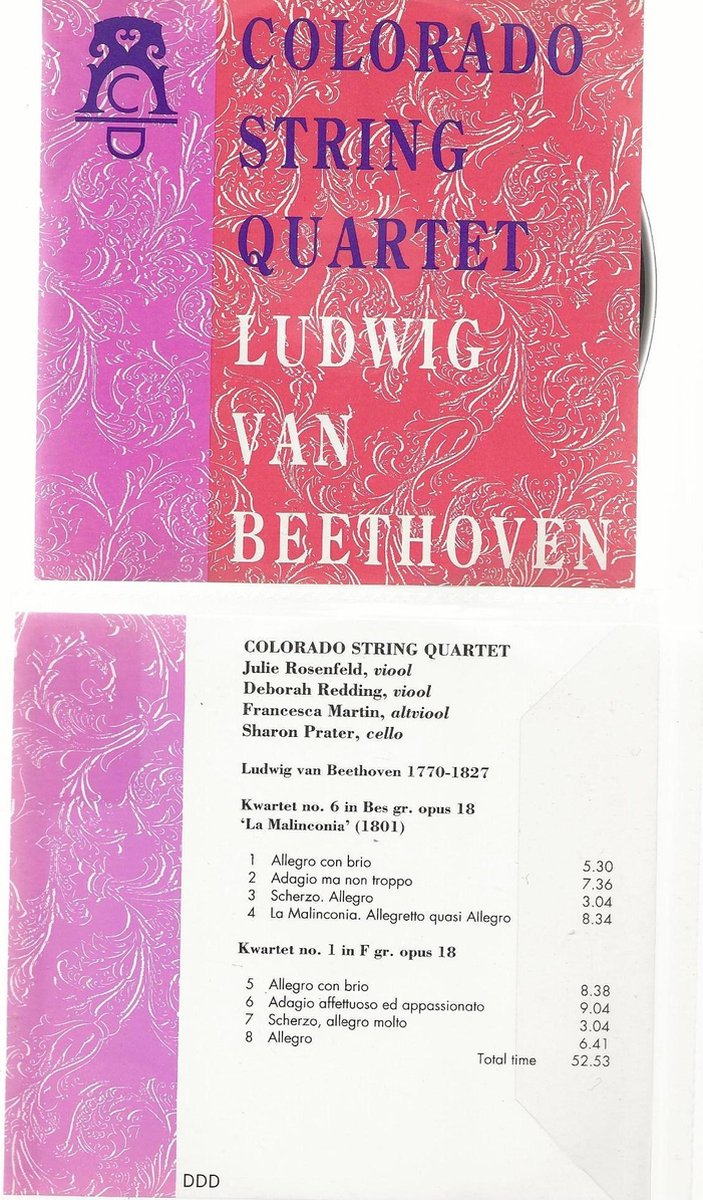 COLORADO STRING QUARTET - BEETHOVEN