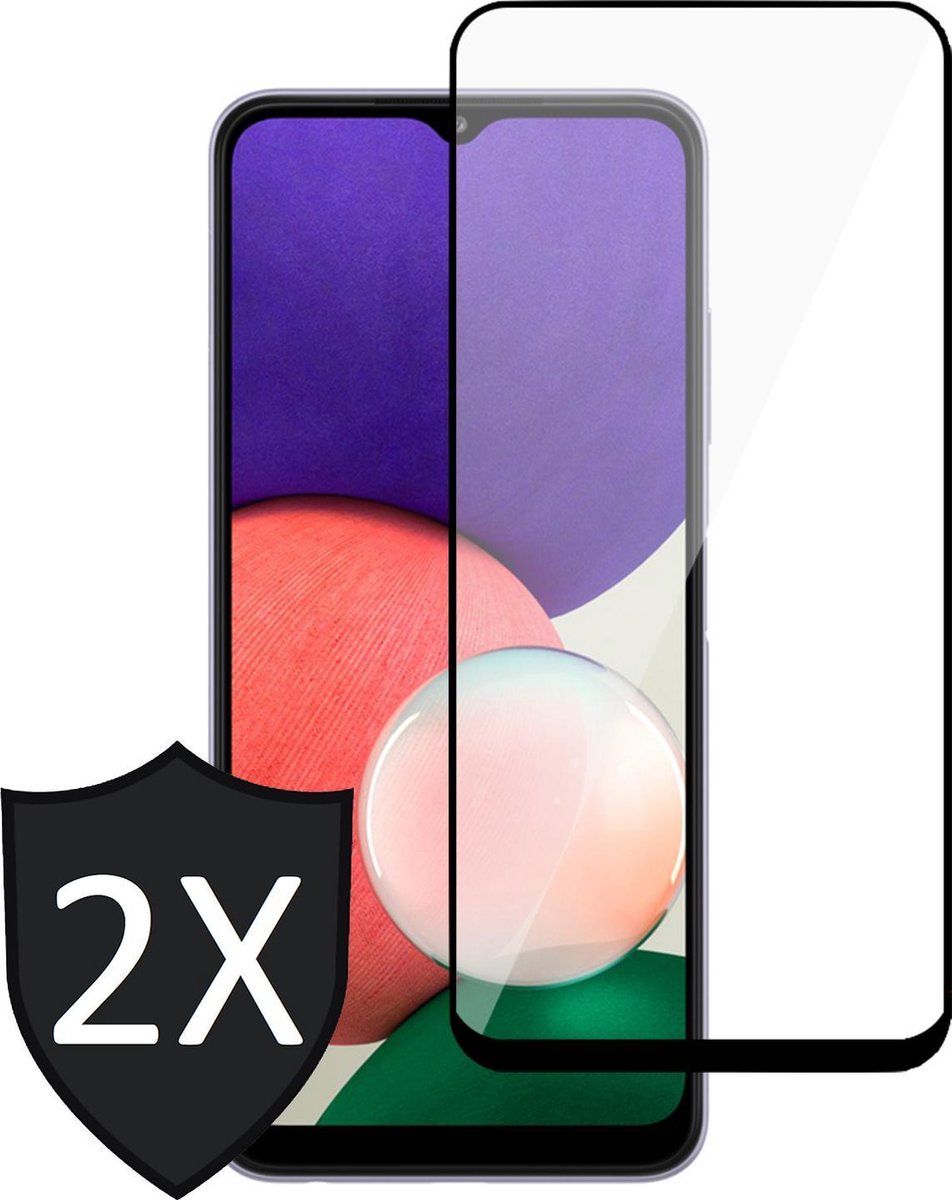 Screenprotector geschikt voor Samsung A22 5G - 2x FullGuard Glas Screen Protector