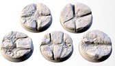 Txarli Factory - 32mm Wargames bases (8 stuks) - Volcanic - Warhammer, Age of Sigmar, Dungeons and Dragons, DND5e, RPG