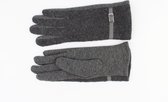 Indini - Handschoenen - Winter - Handschoen - Donker Grijs - Bovenkant Geweven - Onderkant Tricot - Winter