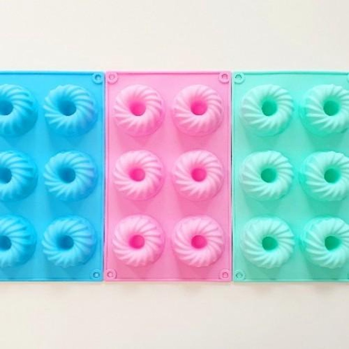 Siliconen tulband bakvorm mini cake 6st - Bakvorm - Chocoladevorm - Bonbonvorm - roze