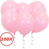 Roze Ballonnen Gender Reveal Babyshower Versiering Verjaardag Versiering Roze Helium Ballonnen Feest Versiering Roze 100 Stuks