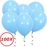 Lichtblauwe Ballonnen Gender Reveal Babyshower Versiering Verjaardag Versiering Blauwe Helium Ballonnen Feest Versiering 100 Stuks