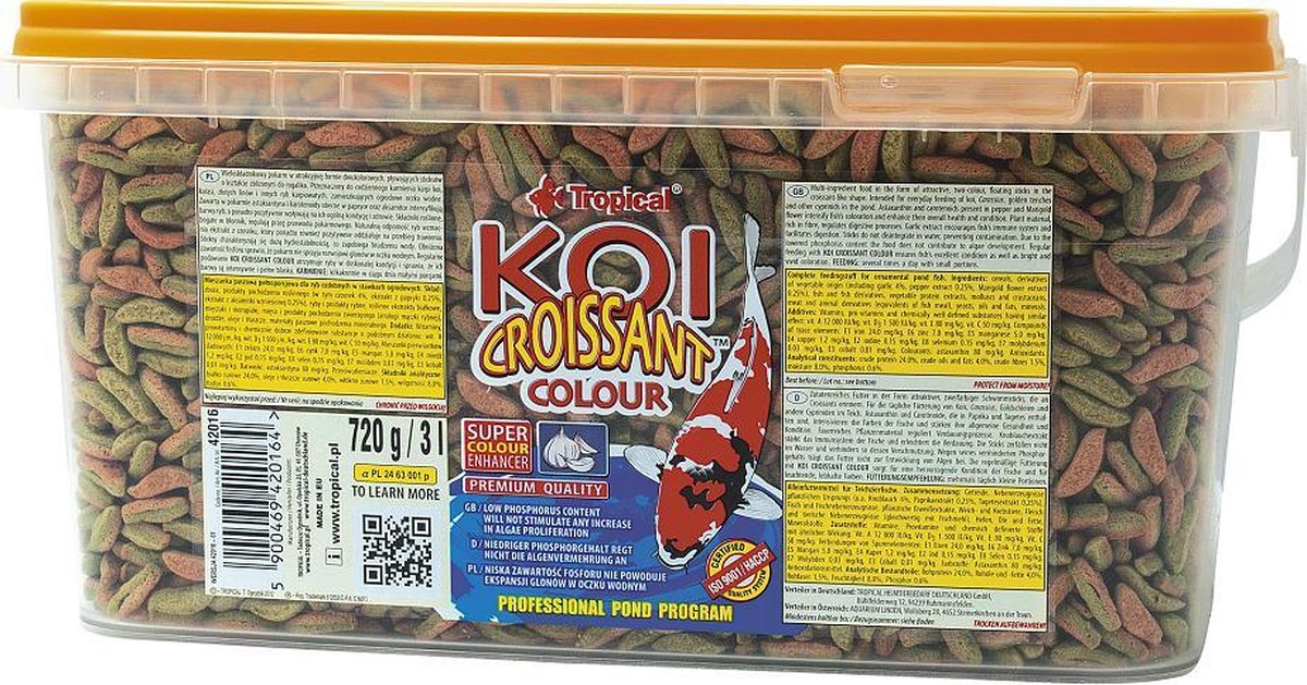 Tropical Koi Croissant Colour (3 Liter) - Koi Snack