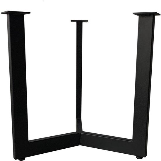 Zwarte stalen salontafel onderstel hoogte 43 cm en diameter 42 cm (40 x 20  mm) | bol.com