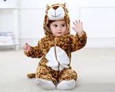 Budino Baby Romper Pyjama Onesie Luipaard Dier - Bruin - maat 70
