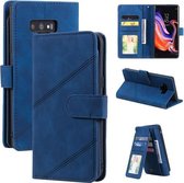 Voor Samsung Galaxy Note9 Skin Feel Business Horizontale Flip PU Lederen Case met Houder & Multi-kaartsleuven & Portemonnee & Lanyard & Fotolijst (Blauw)