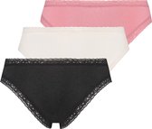 Hunkemöller Dames Lingerie 3-pack slips Seductrice  - Wit - maat M