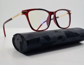Montuurloze unisex leesbril +3,0 - randloze leesbril in metalen compacte brillenkoke Bril +3.0 - elegante leesbril met brillenkoker en microvezeldoekje - 026 - lunettes - Aland opt