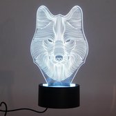 Wolf Night Room Light -  The Big Forest Night Wolf - LED RGB Light Lamp