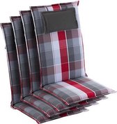 blumfeldt Donau Tuinkussen - stoelkussen - zitkussen - hoge rug tuinstoel - 50 x 120 x 6 cm - UV bestendig polyester