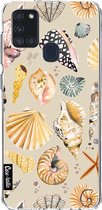 Casetastic Samsung Galaxy A21s (2020) Hoesje - Softcover Hoesje met Design - Sea Shells Sand Print