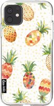 Casetastic Apple iPhone 11 Hoesje - Softcover Hoesje met Design - Pineapples Orange Green Print