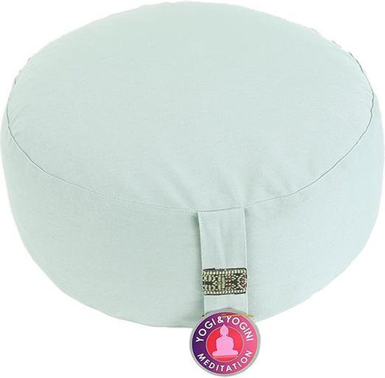 Meditatiekussen rond lichtturquiose – Yogi & Yogini — afbeelding 4