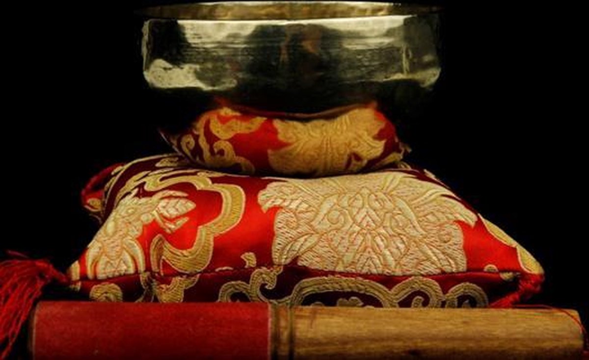Klankschaal Shanti goudkleurig - 13-14 cm - 400-500 g - S