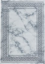 Modern laagpolig vloerkleed Naxos - zilver 3818 - 80x150 cm