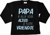 Shirt jongen-zwart-licht blauw-papa ik blijf voor altijd je kleine vriendje-Maat 92