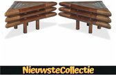 Deluxe - Nachtkastjes set van 2 - Donkerbruin - Bamboe - Slaapkamer -Modern - Nachtkastjes - Nieuwste Collectie