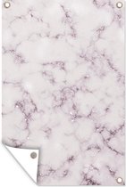 Tuinposter - Tuindoek - Tuinposters buiten - Marmer - Glitter - Roze - 80x120 cm - Tuin